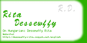 rita dessewffy business card